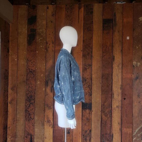 Free People Tattered Distressed Jean Jacket - Picture 5 of 14